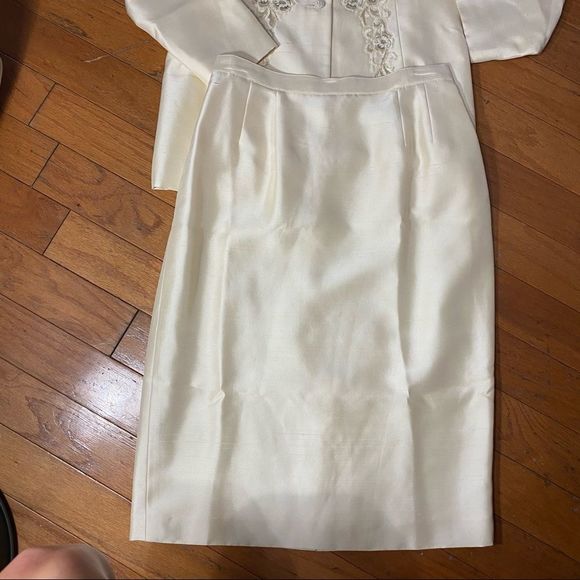 Vintage Albert Nipon Silk Evening Suit 2 Piece - Picture 13 of 13